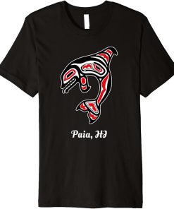 Native Paia Hawaii Red Orca Killer Whale Premium T-Shirt