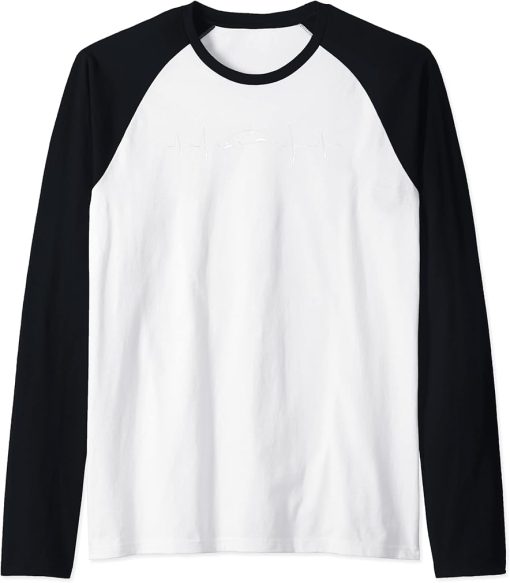 Orca Heartbeat Raglan Baseball Tee