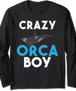 Crazy Orca Boy Orca Whale Long Sleeve T-Shirt