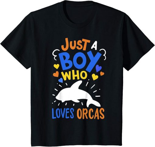 Kids Orca Just A Boy Who Loves Orcas Gift T-Shirt